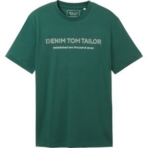 Tričko Tom Tailor Denim jedle / bílá