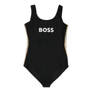 BOSS Kidswear Plavky světle hnědá / černá / bílá