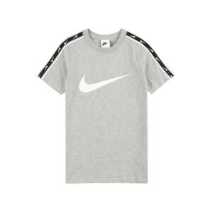 Nike Sportswear Tričko 'REPEAT' šedý melír / černá / bílá