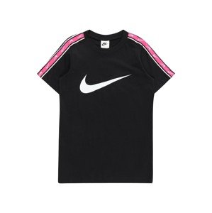 Nike Sportswear Tričko 'REPEAT' fuchsiová / černá / bílá