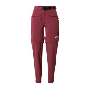 ADIDAS TERREX Outdoorové kalhoty 'Utilitas' tmavě červená / bílá