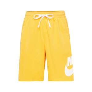 Nike Sportswear Kalhoty 'CLUB ALUMNI' žlutá / bílá