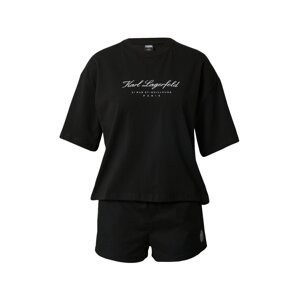 Karl Lagerfeld Pyžamo šedá / černá / offwhite