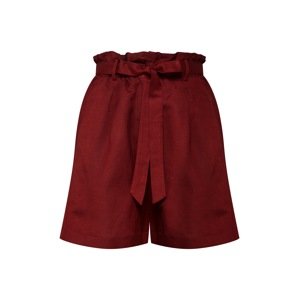 SOAKED IN LUXURY Kalhoty se sklady v pase 'SL Fayette Shorts' červená