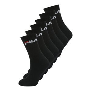 FILA Sportovní ponožky červená / černá / bílá