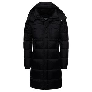 Superdry Zimní kabát 'Touchline'  černá / bílá
