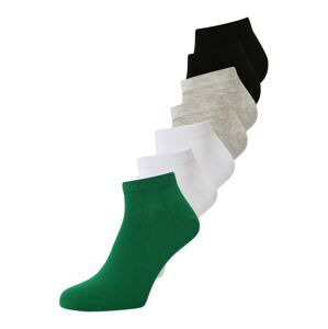 JACK & JONES Ponožky 'PARKER'  béžový melír / trávově zelená / černá / offwhite