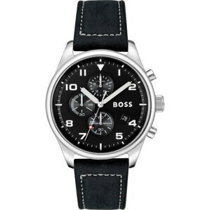 BOSS Black Analogové hodinky černá / bílá
