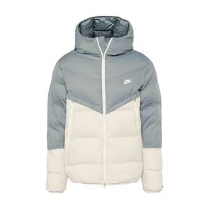 Nike Sportswear Zimní bunda šedá / přírodní bílá