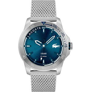LACOSTE Analogové hodinky  tmavě modrá / stříbrná
