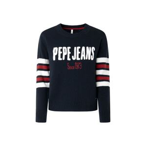 Pepe Jeans Svetr 'Bobby' námořnická modř / tmavě červená / bílá