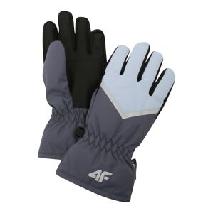 4F Sportovní rukavice azurová / šedá / světle šedá / černá