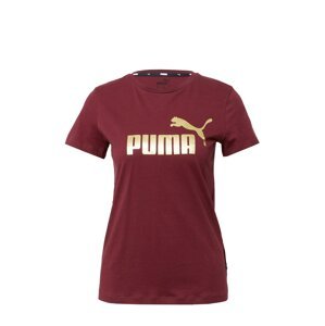 PUMA Funkční tričko zlatá / karmínově červené