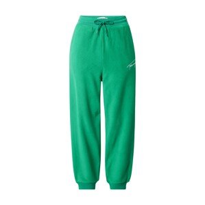 Tommy Jeans Kalhoty zelená / bílá