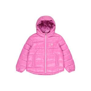 UNITED COLORS OF BENETTON Zimní bunda světle růžová / bílá