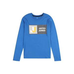 Jack & Jones Junior Tričko 'LOGAN'  nebeská modř / žlutá / černá / bílá