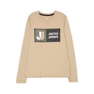 Jack & Jones Junior Tričko 'LOGAN' béžová / antracitová / khaki / bílá