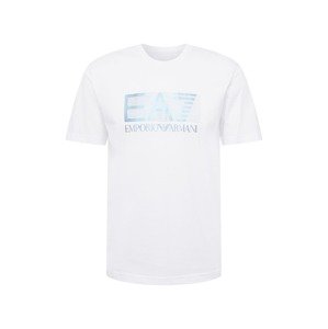 EA7 Emporio Armani Tričko  modrá / světlemodrá / bílá