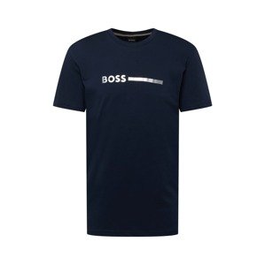 BOSS Black Tričko 'Special' námořnická modř / stříbrná