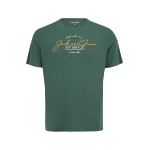 Jack & Jones Plus Tričko 'FERRY'  žlutá / khaki / bílá