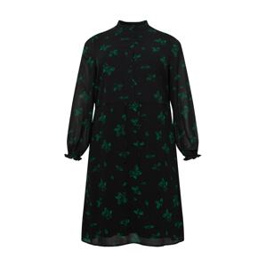 ONLY Carmakoma Košilové šaty 'MISCHA'  zelená / černá