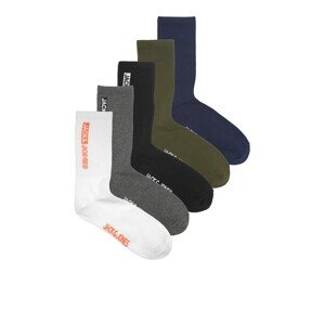 JACK & JONES Ponožky 'YAKU'  námořnická modř / tmavě šedá / khaki / černá / bílá