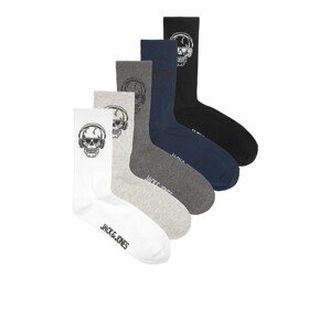 JACK & JONES Ponožky  modrá / šedá / černá / bílá