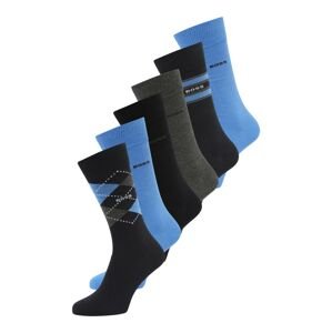 BOSS Black Ponožky  modrá / šedý melír / černá / bílá