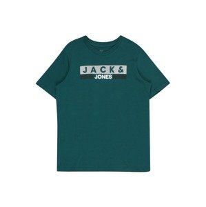 Jack & Jones Junior Tričko tmavě zelená / černá / bílá