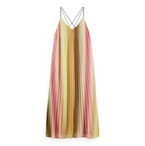 SCOTCH & SODA Letní šaty krémová / světle hnědá / žlutá / pastelově červená
