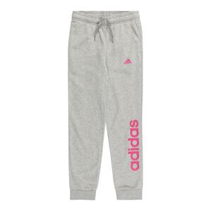 ADIDAS SPORTSWEAR Sportovní kalhoty 'LIN' šedý melír / pink