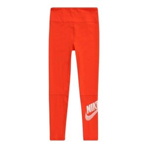 Nike Sportswear Legíny tmavě oranžová / bílá