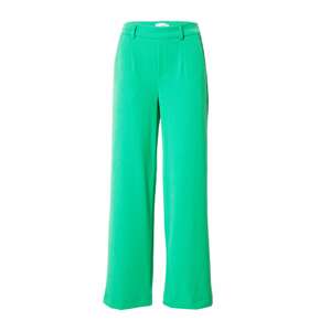 OBJECT Kalhoty se sklady v pase 'Lisa' zelená / bílá