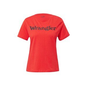 WRANGLER Tričko červená / černá