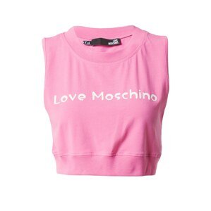 Love Moschino Top pink / bílá