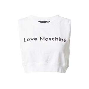 Love Moschino Top černá / bílá