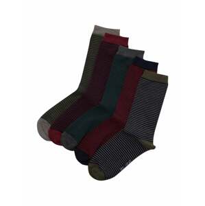 Pull&Bear Ponožky  námořnická modř / šedá / olivová / karmínově červené