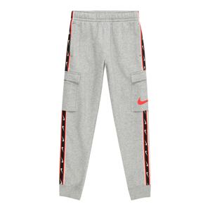 Nike Sportswear Kalhoty šedý melír / červená / černá / bílá