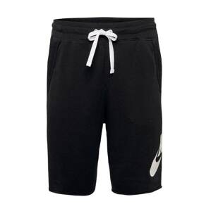 Nike Sportswear Kalhoty 'Club Alumini' černá / bílá