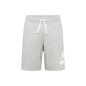 Nike Sportswear Kalhoty 'Club Alumni' šedý melír / bílá