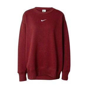 Nike Sportswear Mikina karmínově červené / bílá