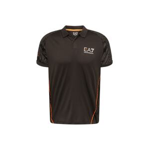 EA7 Emporio Armani Funkční tričko  tmavě šedá / oranžová / černá