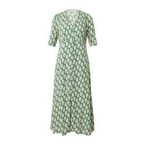 Thinking MU Košilové šaty 'CAMELIA' zelená / offwhite