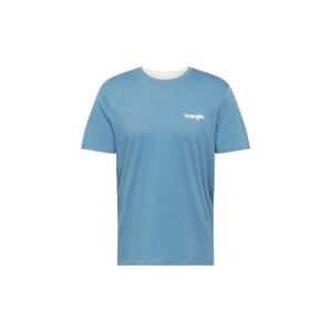 WRANGLER Tričko kouřově modrá / bílá
