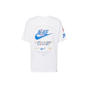 Nike Sportswear Tričko modrá / hořčicová / světle červená / bílá