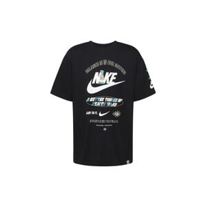 Nike Sportswear Tričko světlemodrá / světle růžová / černá / bílá