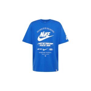 Nike Sportswear Tričko královská modrá / šedá / bílá