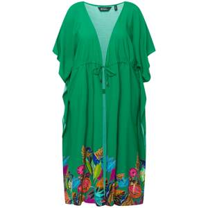 Ulla Popken Plážové šaty modrá / trávově zelená / oranžová / pink