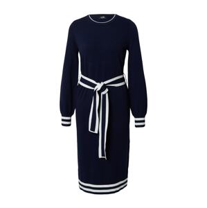 Wallis Úpletové šaty námořnická modř / bílá