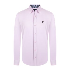 DENIM CULTURE Košile 'Craig' pastelově růžová / světle růžová / černá